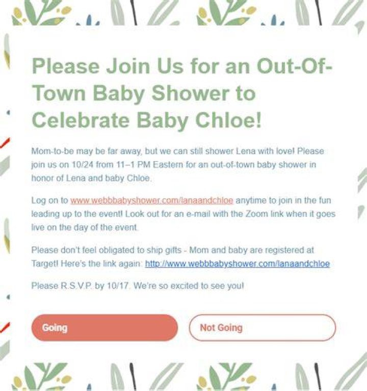 Do you invite out of town guests to baby shower?