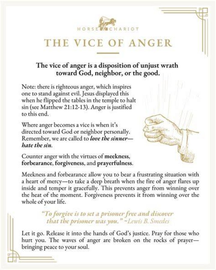 Is anger a vice?