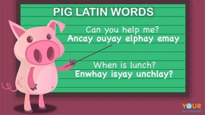 Is Pig Latin real?