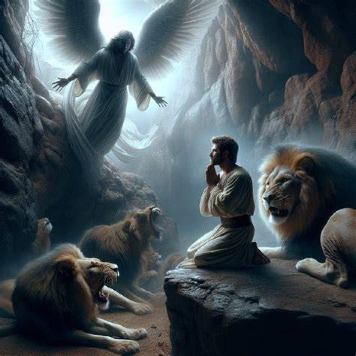What did the angel of God do to the lions?