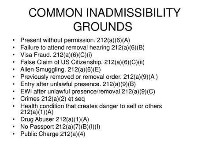 What grounds of inadmissibility can be waived?