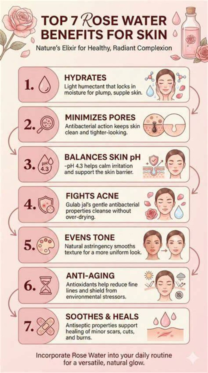 What happens if we apply rose water on face overnight?