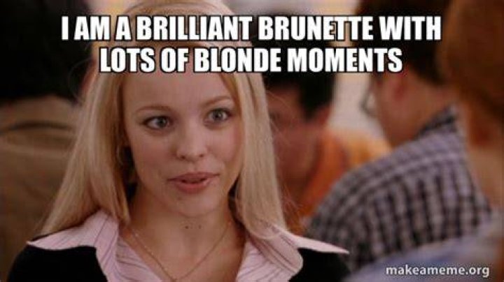 What is blonde moment mean?