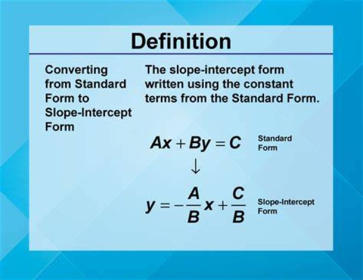 What is standard form slope?