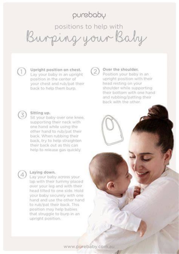 Where do you hit to burp a baby?