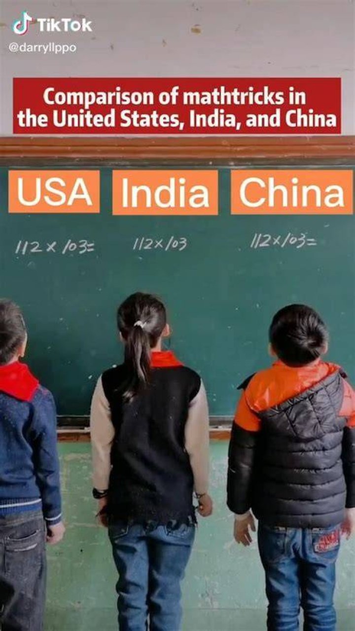 Who is better at math India or China?