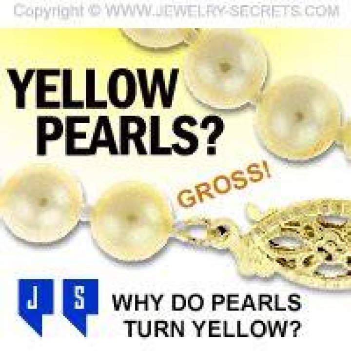 Why do pearls turn yellow?