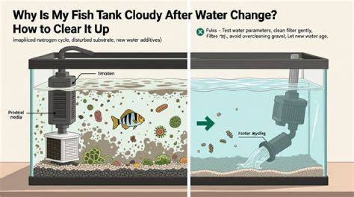Why is my tank cloudy after water change?