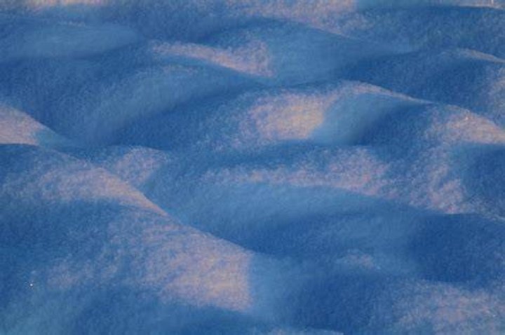 Why is the snow blue?